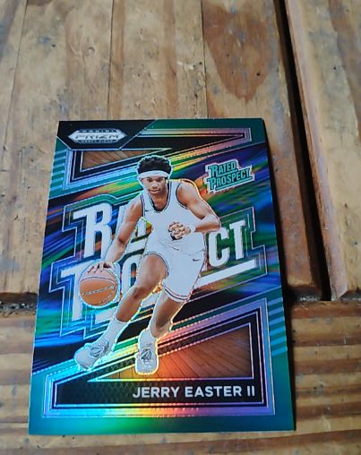 2024 Panini Prizm Draft Picks Rated Prospect Green Prizm #9 Jerry Easter II — front