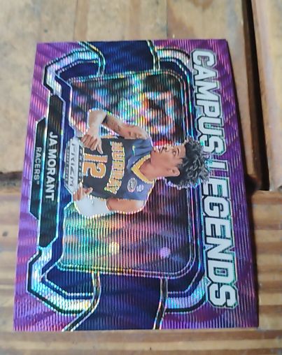 2024 Panini Prizm Draft Picks #10 Ja Morant Campus Legends Purple Wave — front