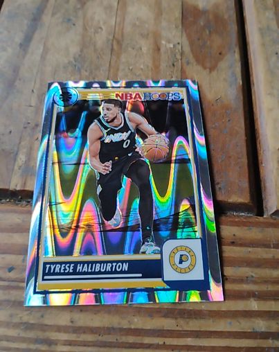 2023-24 Panini NBA Hoops Premium Stock #201 Tyrese Haliburton — front