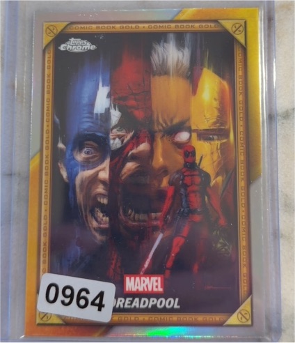 2025 Topps Chrome Deadpool Comic Book Gold Card #CB-28 Deadpool — front