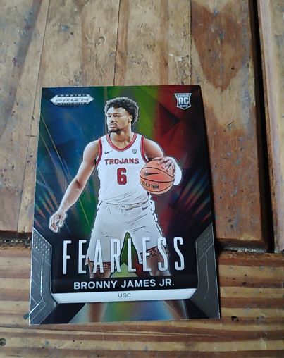 2024 Panini Prizm Draft Picks #3 Bronny James Jr. Fearless — front