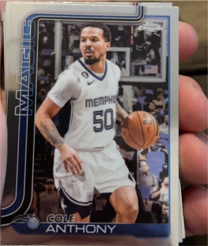 2025-26 Topps Chrome #175 Cole Anthony Orlando Magic — front