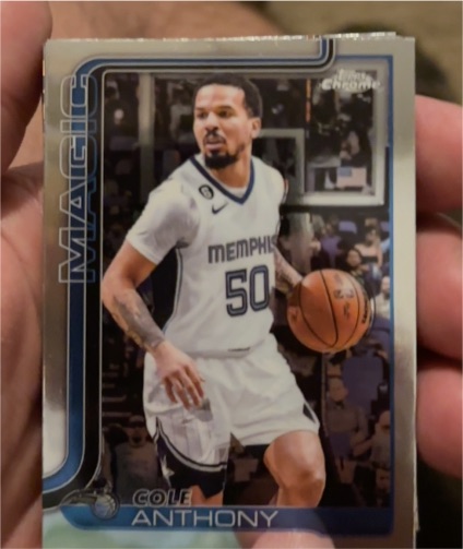 2025-26 Topps Chrome #175 Cole Anthony — front