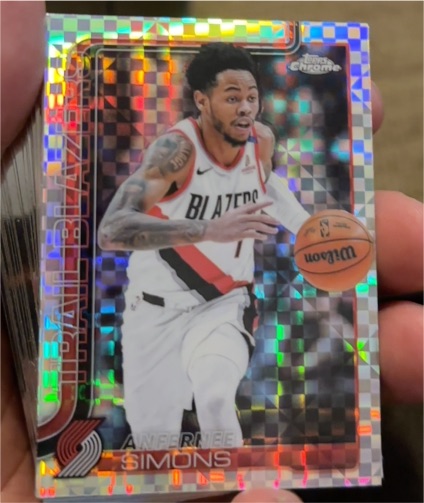 2025-26 Topps Chrome #122 Anfernee Simons — front