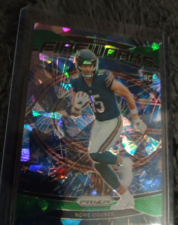 2024 Panini Prizm Fireworks #19 Rome Odunze — front