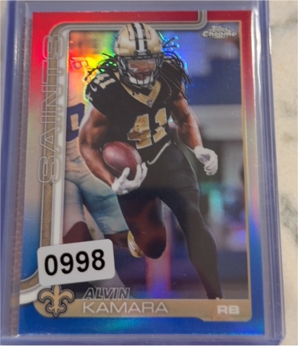 2025 Topps Chrome #215 Alvin Kamara — front