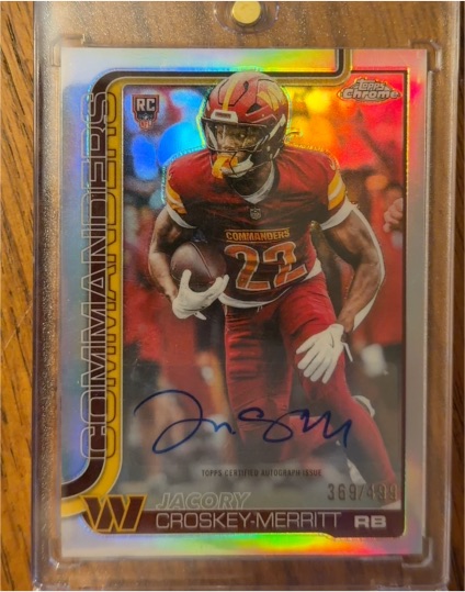 2025 Topps Chrome #387 Jacory Croskey-Merritt — front