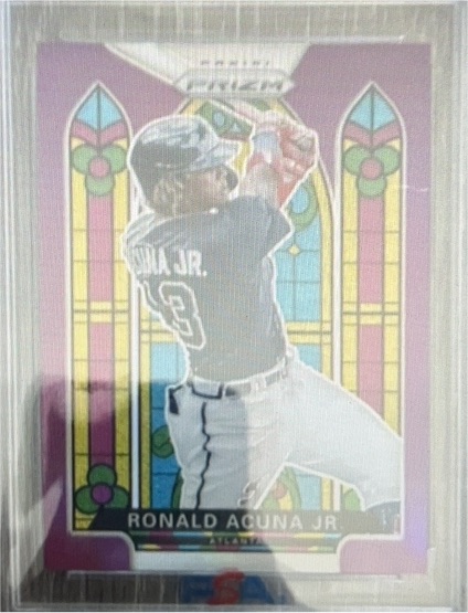 2021 Panini Prizm Stained Glass #SG-4 Ronald Acuna Jr. — front