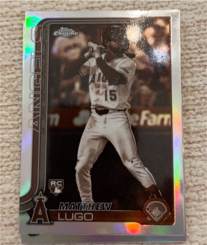 2025 Topps Chrome Update #USC166 Matthew Lugo Sepia Refractor Rookie Card — front