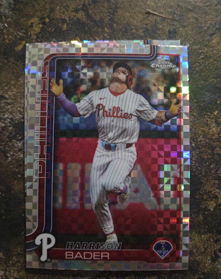 2025 Topps Chrome Update #USC32 Harrison Bader — front