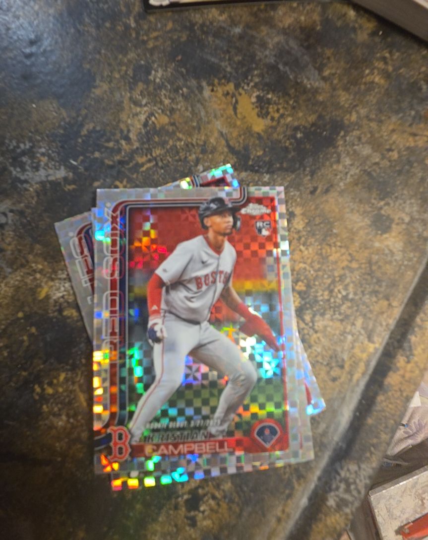 2025 Topps Chrome Update #USC188 Kristian Campbell X-Fractor Rookie — front