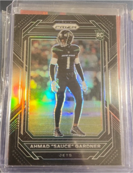 2022 Panini Chronicles Prizm Black Silver #PB-22 Ahmad "Sauce" Gardner — front