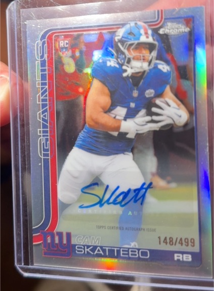 2025 Topps Chrome #331 Cam Skattebo — front