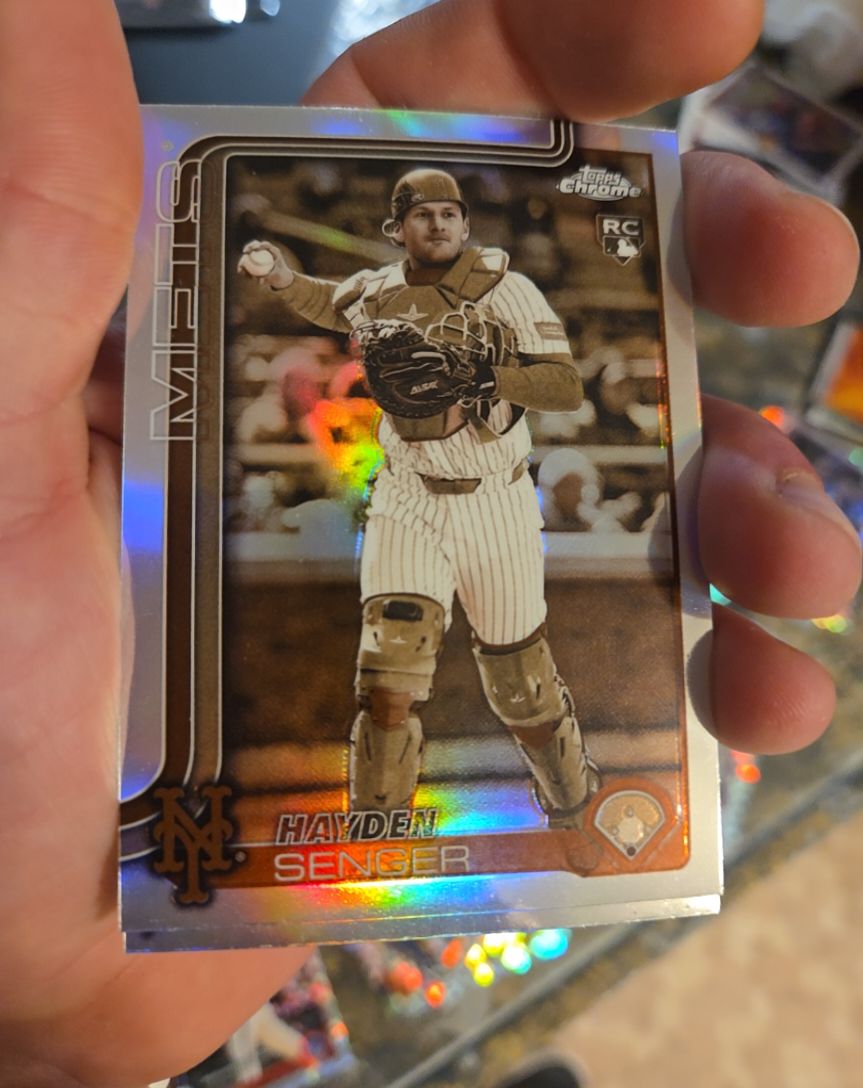 2025 Topps Chrome Update #USC128 Hayden Senger Sepia Refractor Rookie Card — front