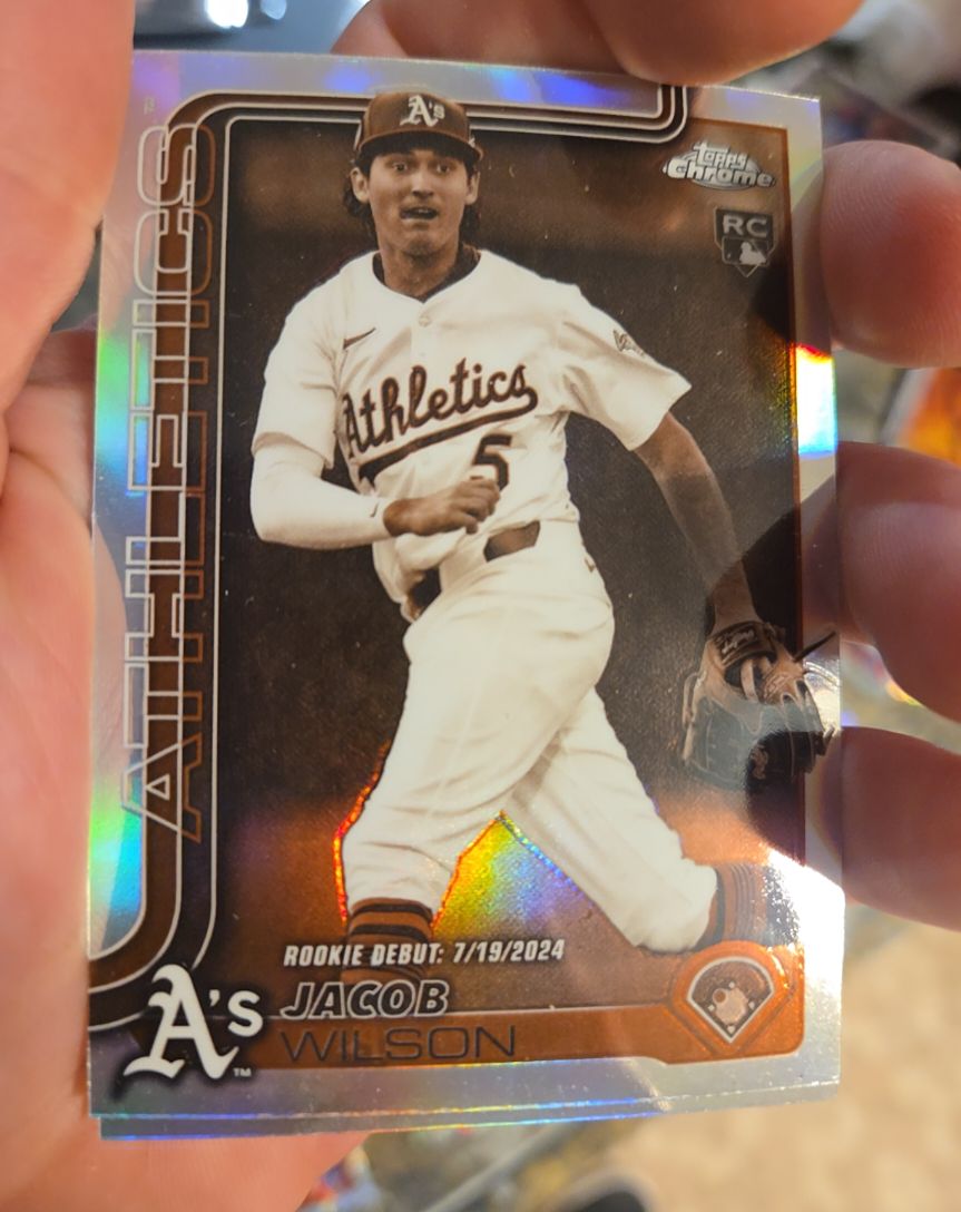 2025 Topps Chrome #96 Jacob Wilson Sepia Refractor Rookie Debut — front