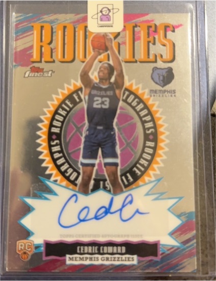 2025-26 Topps Finest #RFA-CC Cedric Coward Rookie Finest Autographs — front
