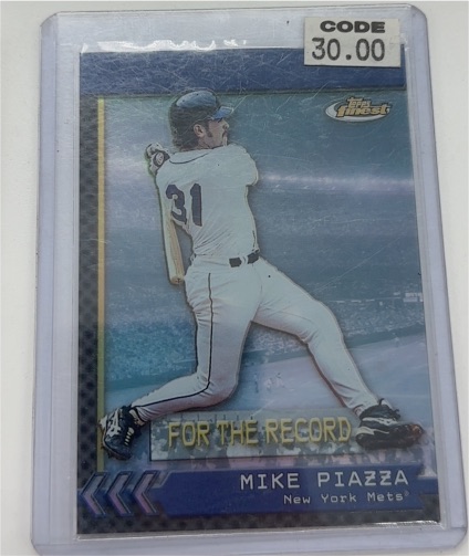 2000 Topps Finest For the Record #FR9A Mike Piazza — front