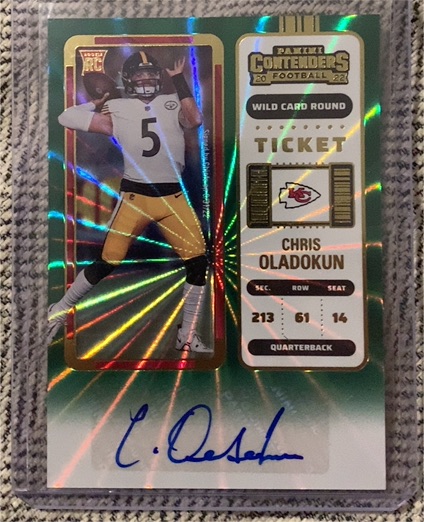 2022 Panini Contenders #256 Chris Oladokun Rookie Ticket — front