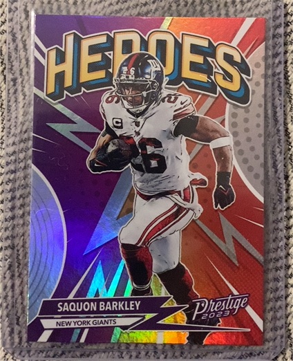 2023 Panini Prestige - Heroes #H-12 Saquon Barkley — front