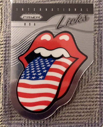 2025 Panini Prizm The Rolling Stones #3 USA International Licks Die Cuts Silver — front