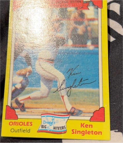 1981 Topps Drake's Big Hitters #12 Ken Singleton — front
