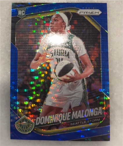 2025 Panini Prizm WNBA #116 Dominique Malonga Blue Velocity Rookie — front