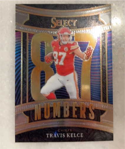 2025 Panini Select Numbers #10 Travis Kelce — front