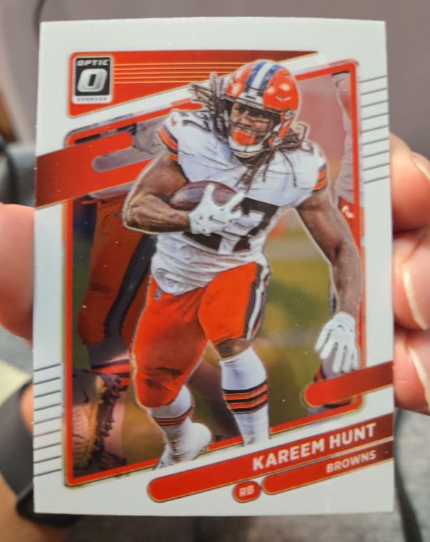 2021 Panini Donruss Optic #142 Kareem Hunt — front