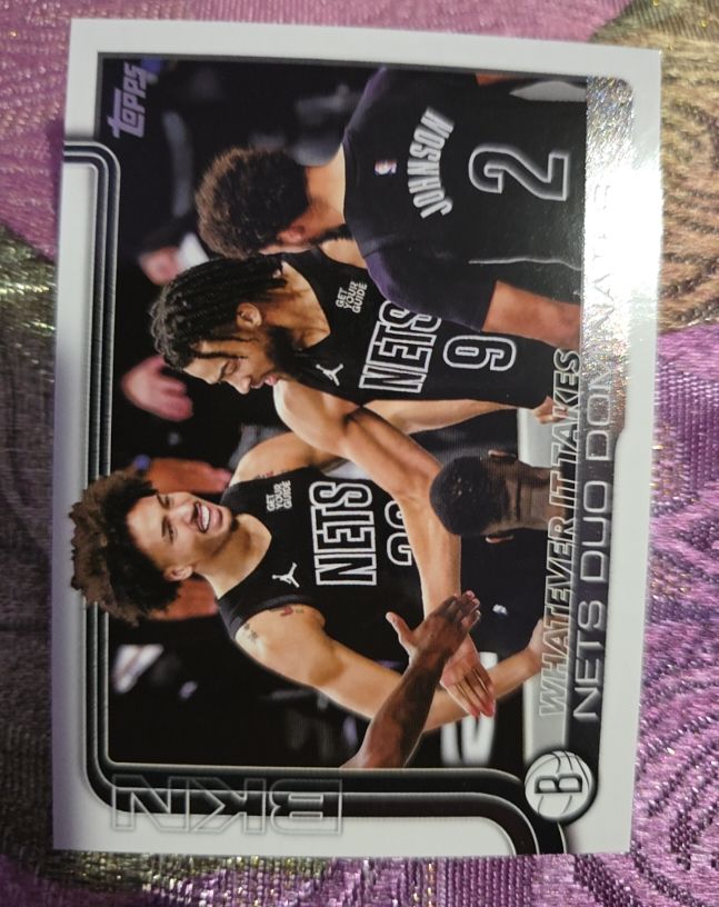 2025-26 Topps #273 Whatever It Takes: Nets Duo Dominates Brooklyn Nets — front