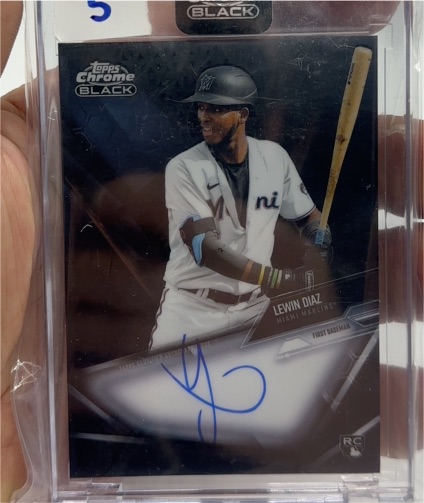 2021 Topps Chrome Black #CBA-LD Lewin Diaz — front