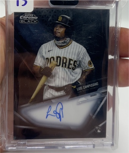 2021 Topps Chrome Black #CBA-LCA Luis Campusano — front