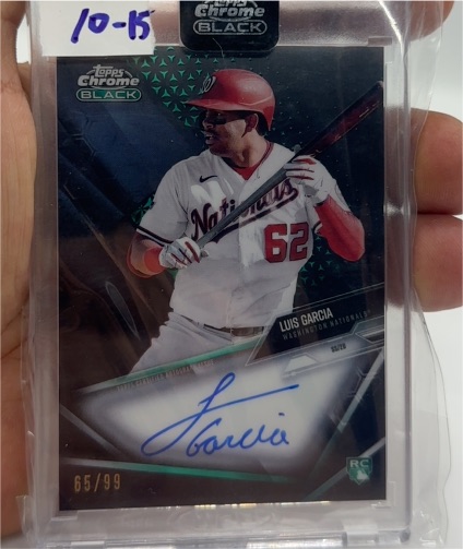 2021 Topps Chrome Black #CBA-LG Luis Garcia — front