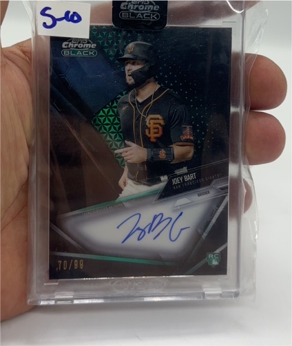 2021 Topps Chrome Black #CBA-JBAR Joey Bart — front