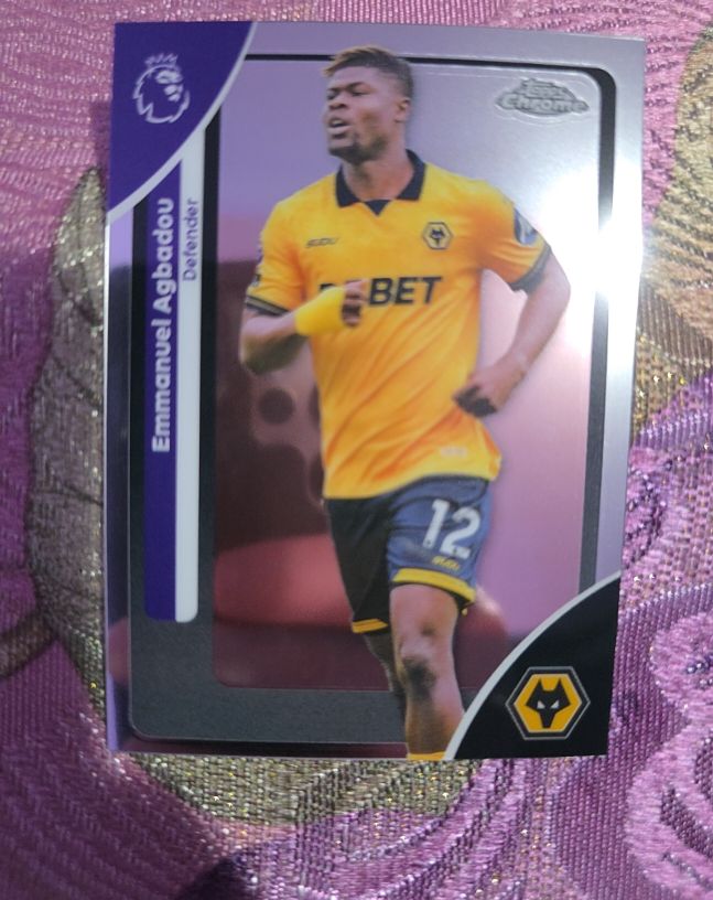 2026 Topps Chrome Premier League #198 Emmanuel Agbadou Wolverhampton Wanderers — front