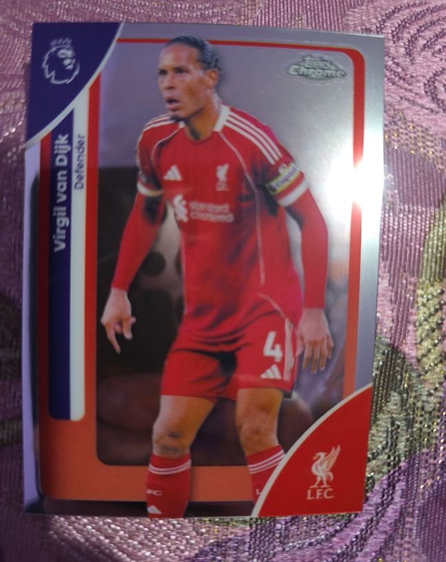 2026 Topps Chrome Premier League #116 Virgil van Dijk — front
