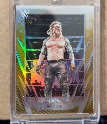 2026 Topps Chrome WWE Dexter Lumis #BCA-DEL Gold /50 — front