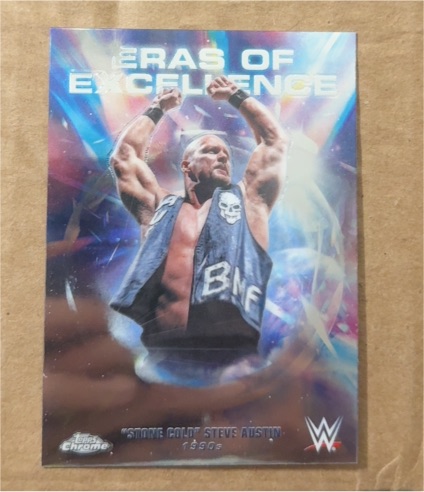 2026 Topps Chrome WWE #ERA-40 Stone Cold Steve Austin Eras of Excellence Insert — front