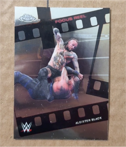 2026 Topps Chrome WWE #FR-27 Aleister Black Focus Reel Insert — front