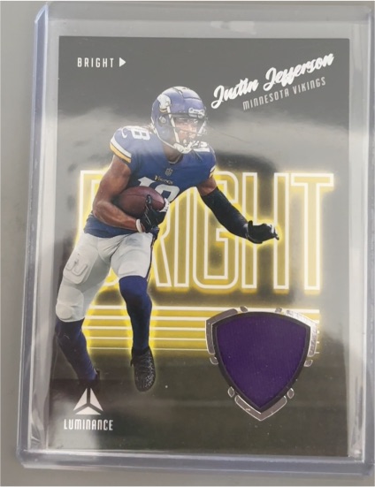 2021 Panini Luminance #BB-JUJ Justin Jefferson Bright Beginnings — front