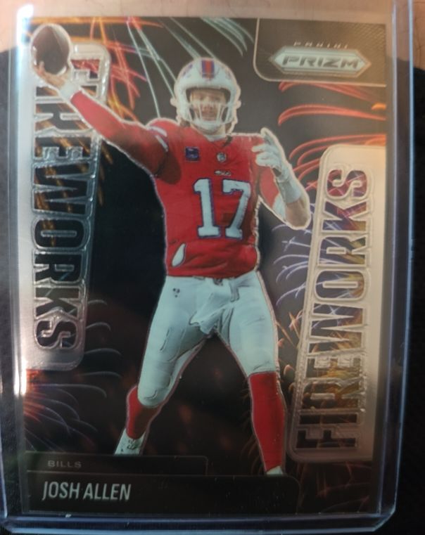 2025 Panini Prizm #23 Josh Allen Fireworks — front
