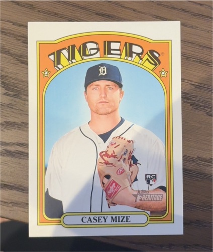 2021 Topps Heritage #OB-BB Casey Mize Oversized Box Topper — front