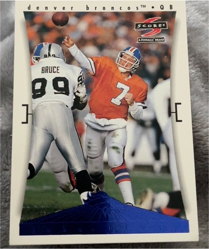1997 Score #1 John Elway — front