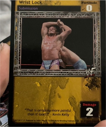 2000 WWF Raw Deal Wrist Lock Submission Card — front