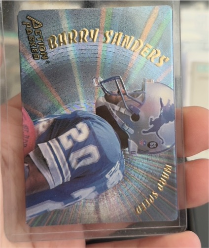 1994 Action Packed Warp Speed #WS2 Barry Sanders — front