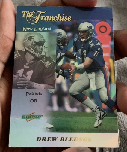 1999 Score #17 Drew Bledsoe The Franchise — front