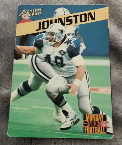 1995 Action Packed Monday Night Football #80 Daryl Johnston — front