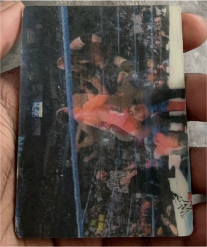 2001 Artbox WWF Lenticular Motion Card #34 The Rock — front