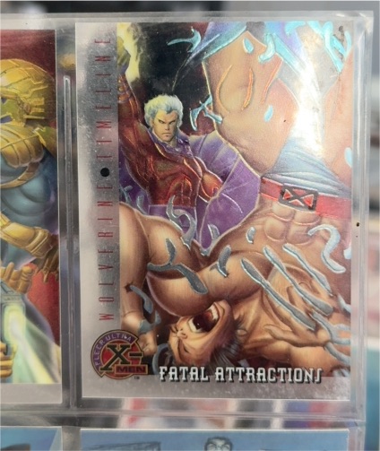 1995 Fleer Ultra X-Men Chromium #86 Fatal Attractions Wolverine Magneto — front