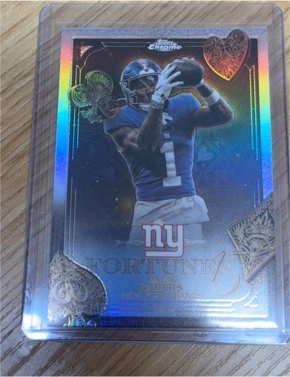 2025 Topps Chrome Football #F15-15 Malik Nabers Fortune 15 — front