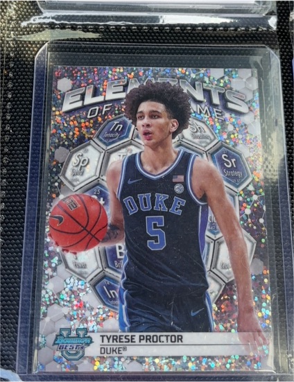 2023-24 Bowman Best U #EG-10 Tyrese Proctor Elements of the Game Speckle Refractor — front
